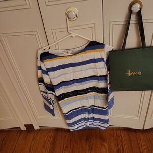 CJ🌼 Banks Striped Top in Blue, White & Yellow